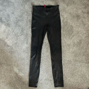 SPANX Faux Leather Leggings size small